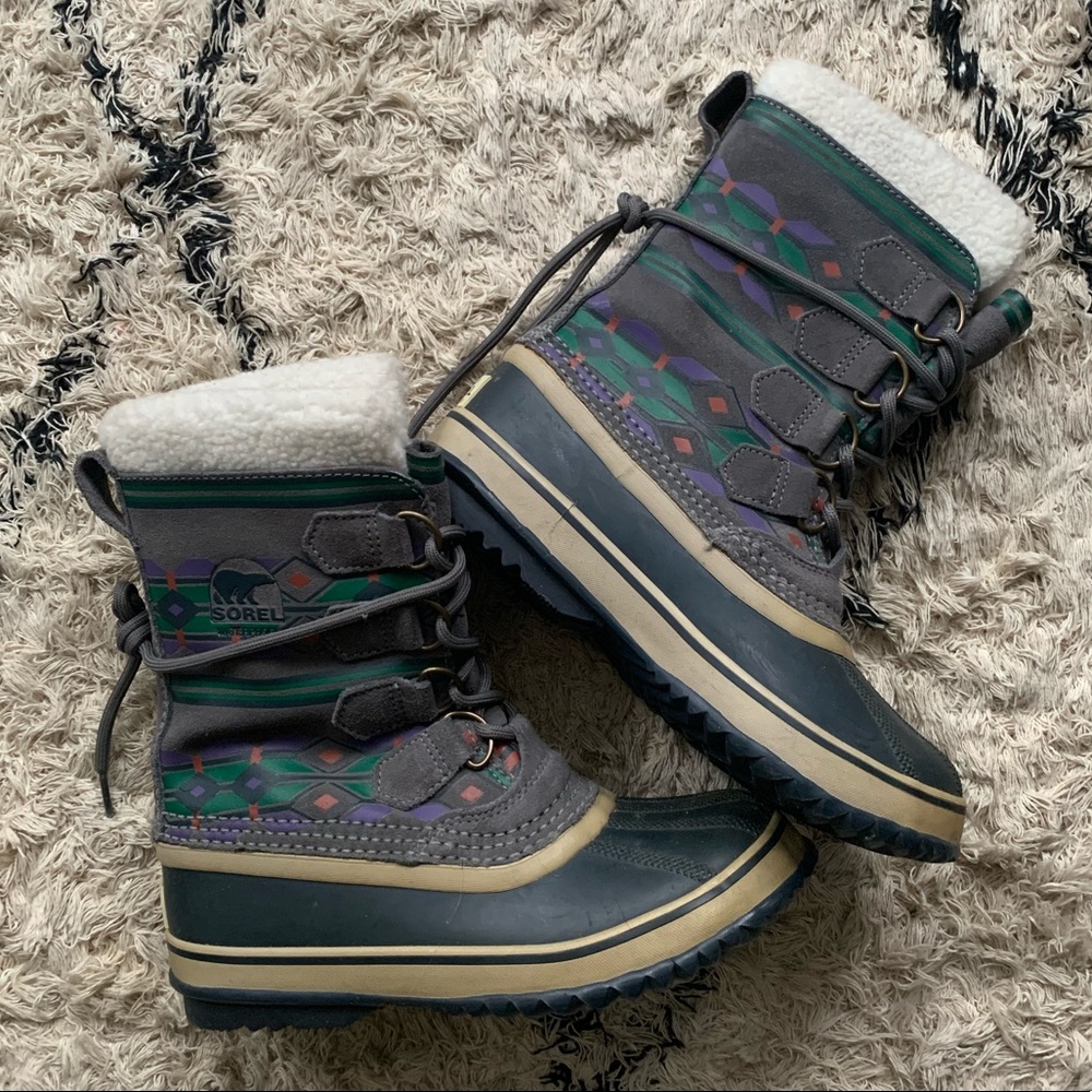 Sorel Winter Carnival Print Winter Boots